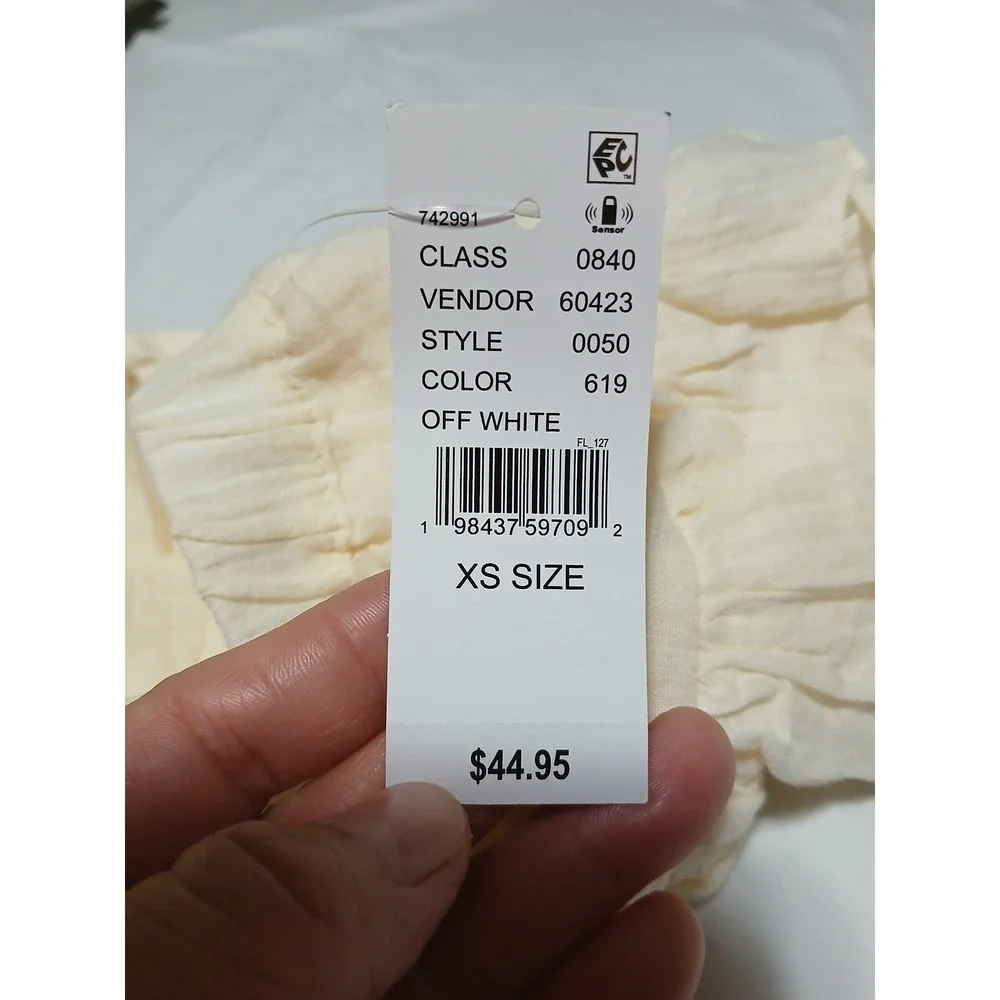 Beverly and Beck PacSun Off White Tiered Ruffle Skort Mini Skirt XS New